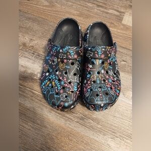 Skechers Women's Black and Multicolor Animal Print Slippers